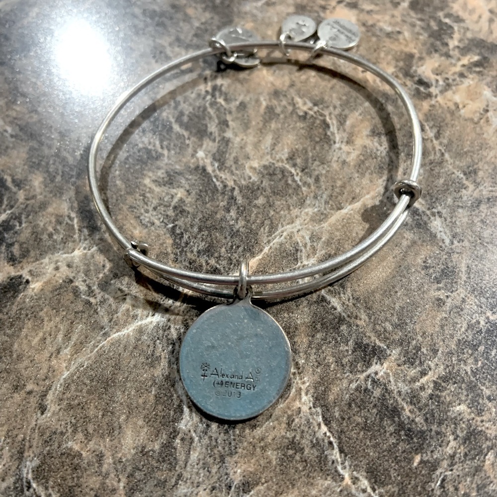 Alex & Ani Silver 2 Bracelet Bangle Set Retired - Picture 4 of 10